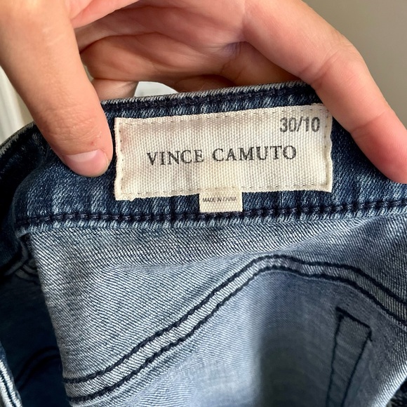 Vince Camuto Blue Ankle Cropped Jeans with Frayed Hem - Picture 8 of 8